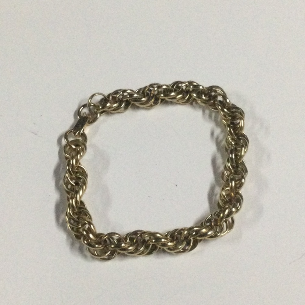 Monet Gold Rope Chain Bracelet  15.82 size 7.5”